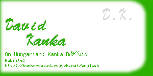 david kanka business card